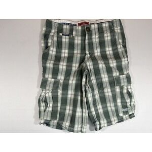 Superdry Mens Shorts‎ Medium Plaid Cargo Outdoor Adjustable